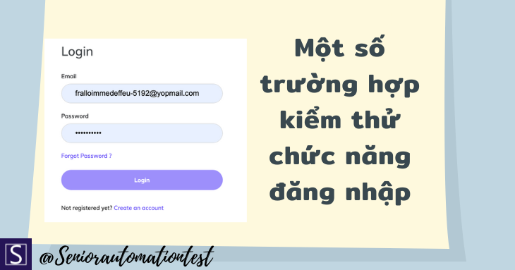 Một số trường hợp kiểm thử chức năng đăng nhập